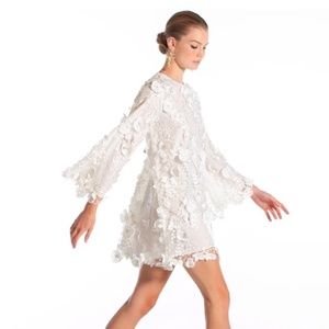 Mestiza Free People 3D Floral Lace Bell Sleeves